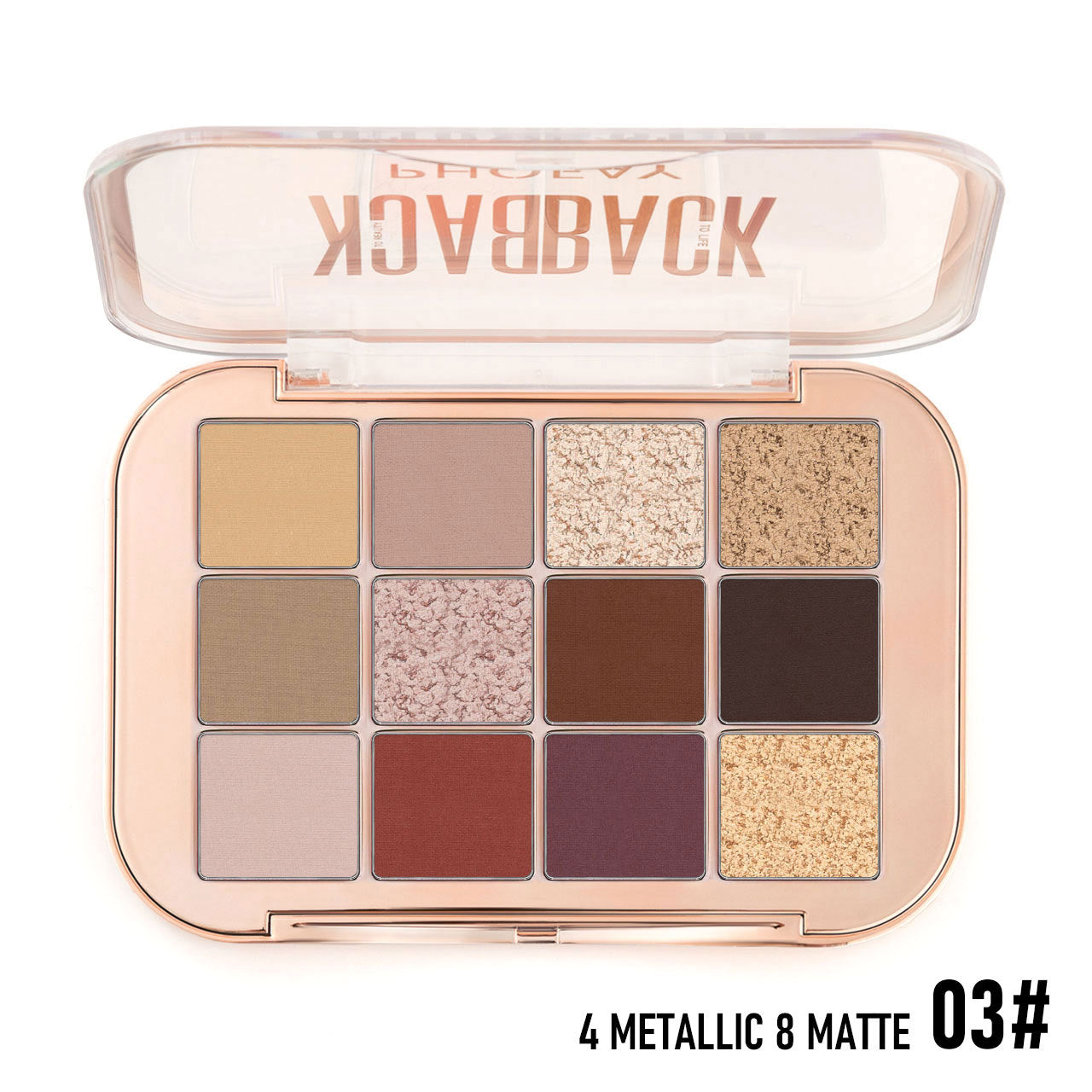 HKM-751379 12-Color Eyeshadow Palette - Matte, Brightening, and Versatile Shades for Eye Makeup