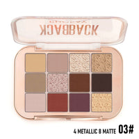 HKM-751379 12-Color Eyeshadow Palette - Matte, Brightening, and Versatile Shades for Eye Makeup
