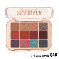 HKM-751379 12-Color Eyeshadow Palette - Matte, Brightening, and Versatile Shades for Eye Makeup