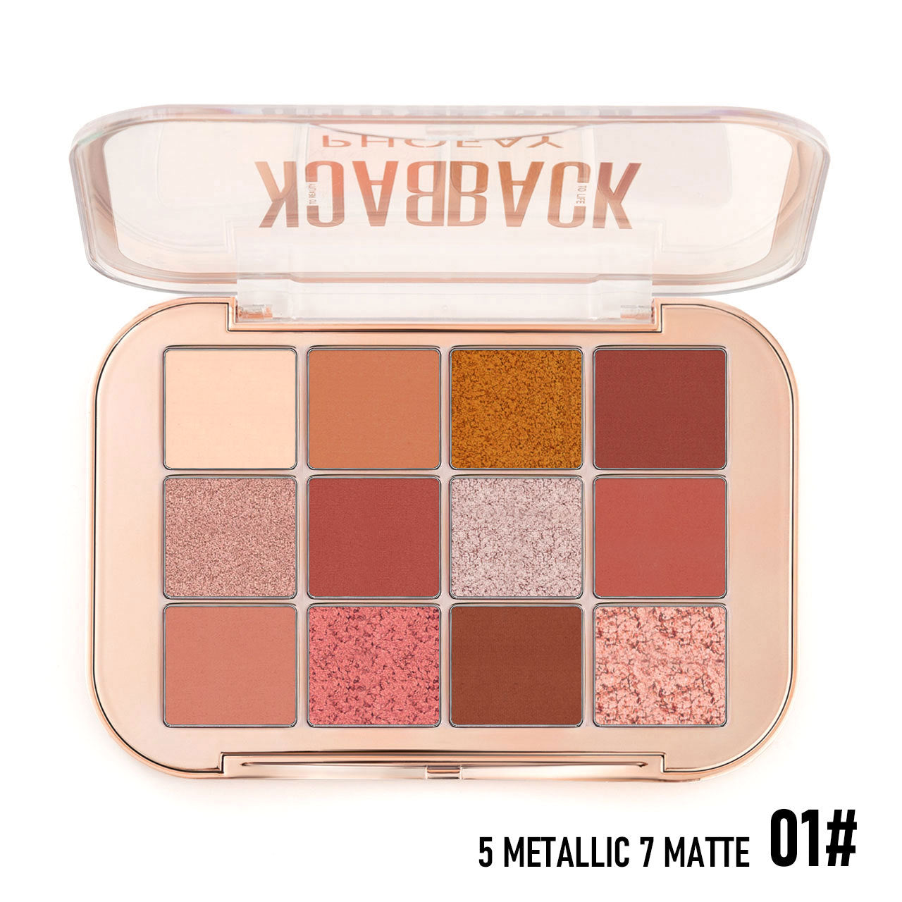 HKM-751379 12-Color Eyeshadow Palette - Matte, Brightening, and Versatile Shades for Eye Makeup
