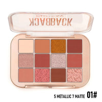 HKM-751379 12-Color Eyeshadow Palette - Matte, Brightening, and Versatile Shades for Eye Makeup