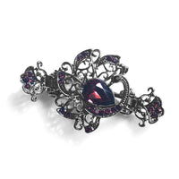 HKM-994771 Vintage Flower Alloy Hair Accessories with White Crystal Accents