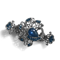 HKM-994771 Vintage Flower Alloy Hair Accessories with White Crystal Accents