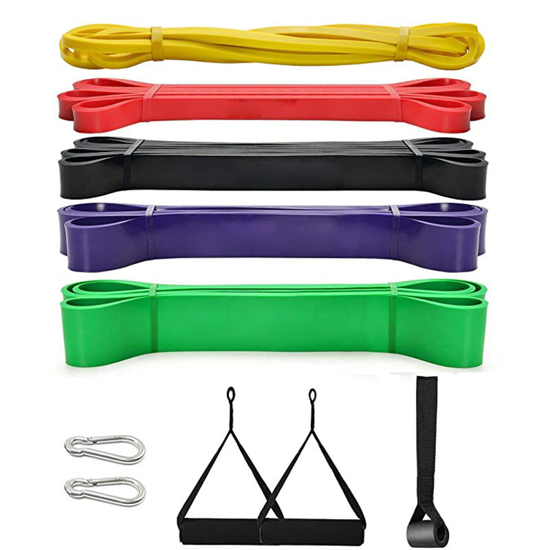 HKM-526419 Heavy Duty 5-Piece Latex Resistance Bands for Strength Training and Fitness