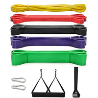 HKM-526419 Heavy Duty 5-Piece Latex Resistance Bands for Strength Training and Fitness