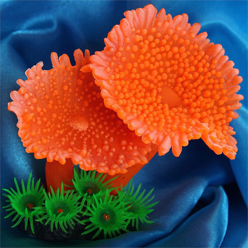 HKM-893587 Realistic Coral Simulation Plant for Aquarium Landscaping, No Fading, No Odor, 9.5x9.5x7cm