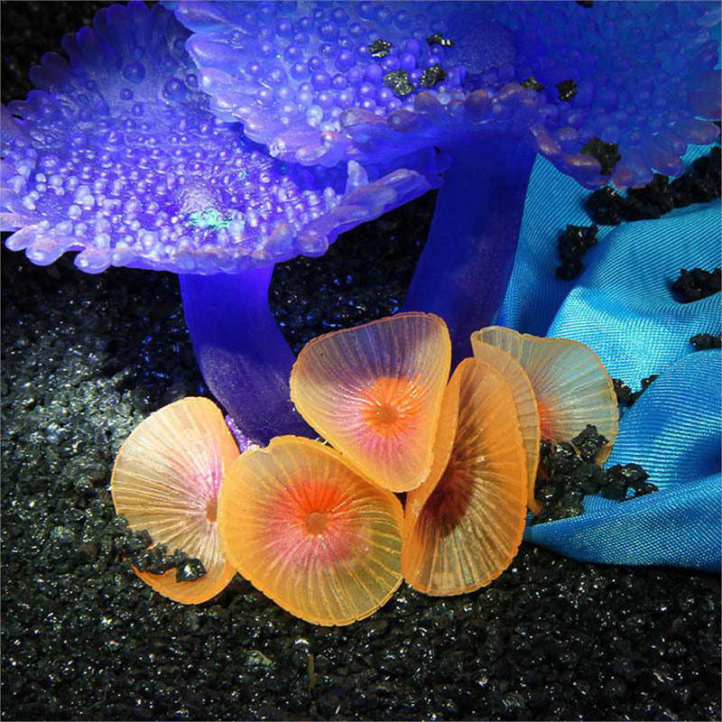 HKM-893587 Realistic Coral Simulation Plant for Aquarium Landscaping, No Fading, No Odor, 9.5x9.5x7cm