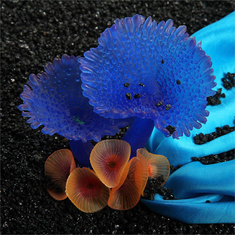 HKM-893587 Realistic Coral Simulation Plant for Aquarium Landscaping, No Fading, No Odor, 9.5x9.5x7cm