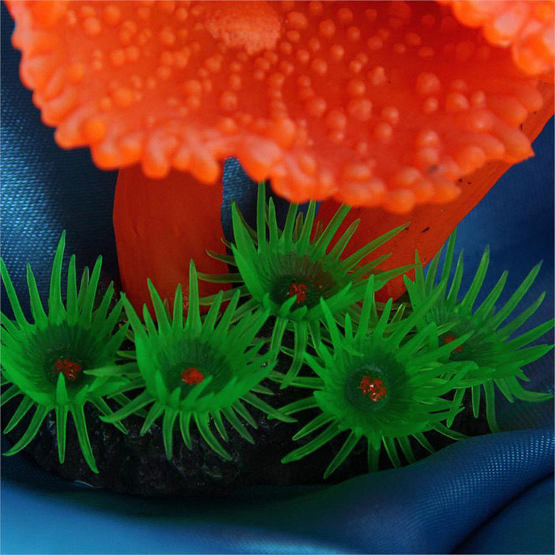 HKM-893587 Realistic Coral Simulation Plant for Aquarium Landscaping, No Fading, No Odor, 9.5x9.5x7cm