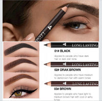 HKM-324243 Waterproof and Sweat-proof Eyeliner Pencil in Multicolor Options: Black, Dark Brown, Light Brown