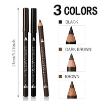 HKM-324243 Waterproof and Sweat-proof Eyeliner Pencil in Multicolor Options: Black, Dark Brown, Light Brown