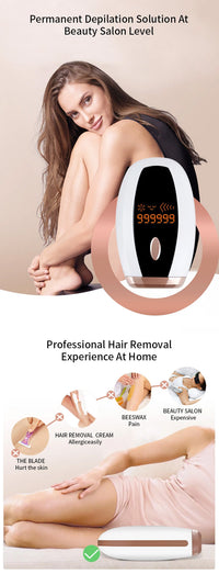 HKM-643219 IPL Laser Hair Removal Device for Men and Women, Multifunctional Freezing Point Technology, Whole Body Use, Electric Power Supply