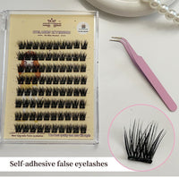 HKM-927891 3D Self-Adhesive False Eyelashes with Small Tweezer Tool - 8 Rows