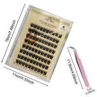 HKM-927891 3D Self-Adhesive False Eyelashes with Small Tweezer Tool - 8 Rows