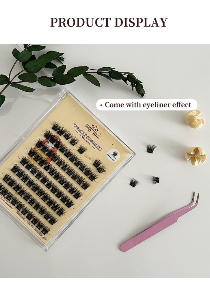 HKM-927891 3D Self-Adhesive False Eyelashes with Small Tweezer Tool - 8 Rows