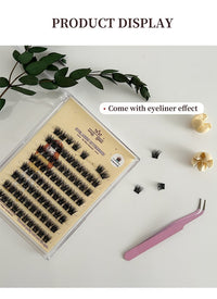 HKM-927891 3D Self-Adhesive False Eyelashes with Small Tweezer Tool - 8 Rows