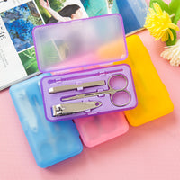 HKM-297491 Stainless Steel Nail Clipper Set in Multiple Colors for Grooming Needs