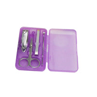 HKM-297491 Stainless Steel Nail Clipper Set in Multiple Colors for Grooming Needs