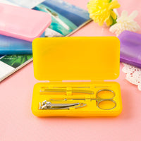 HKM-297491 Stainless Steel Nail Clipper Set in Multiple Colors for Grooming Needs