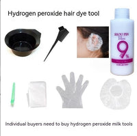 HKM-028179 Oxygen Milk Hair Color Set with Coloring Tools - 100ml Cream & Gel