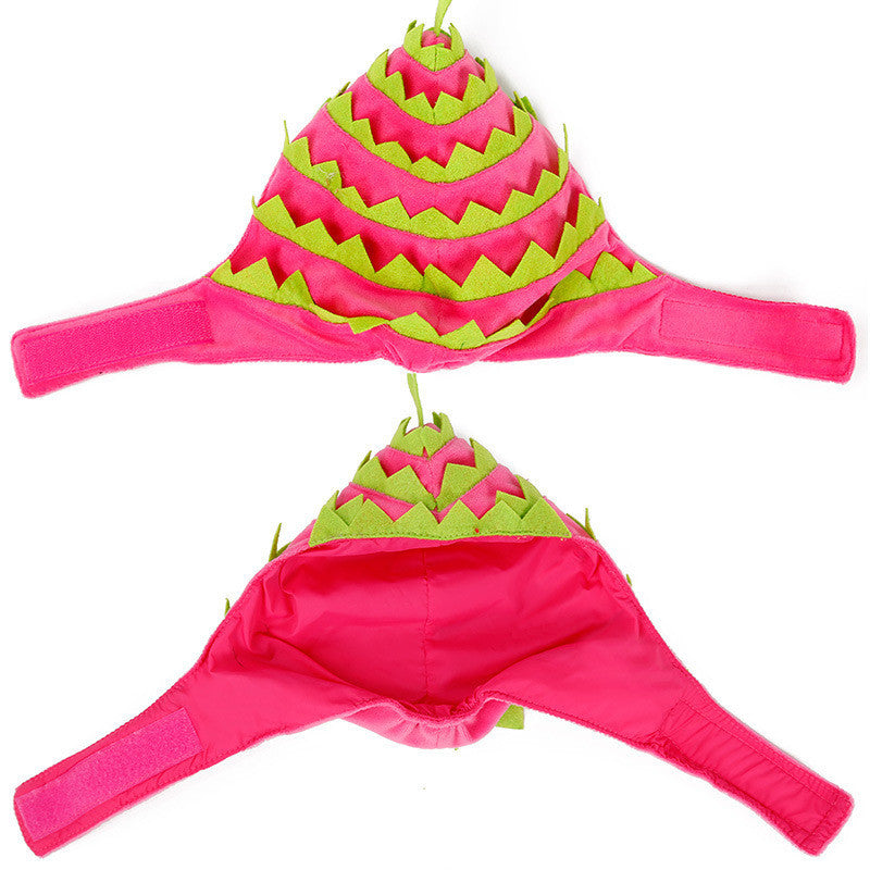 HKM-634131 Pitaya Fruit Design Cozy Pet Hat for Dogs and Cats - Lightweight, Breathable, Adjustable Costumes for Halloween Parties