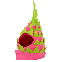 HKM-634131 Pitaya Fruit Design Cozy Pet Hat for Dogs and Cats - Lightweight, Breathable, Adjustable Costumes for Halloween Parties