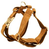 HKM-521811 Velvet Fabric Dog Collar with Leash, Bow, Flower, Vest, and Poop Bag - Adjustable Sizes XS to XL