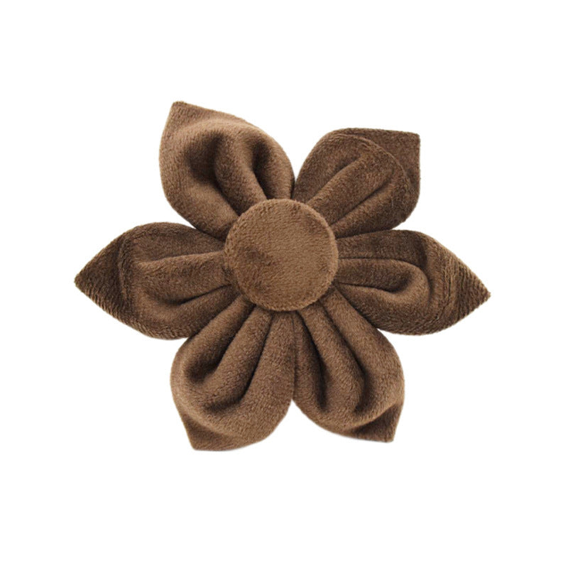 HKM-521811 Velvet Fabric Dog Collar with Leash, Bow, Flower, Vest, and Poop Bag - Adjustable Sizes XS to XL