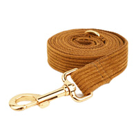 HKM-521811 Velvet Fabric Dog Collar with Leash, Bow, Flower, Vest, and Poop Bag - Adjustable Sizes XS to XL