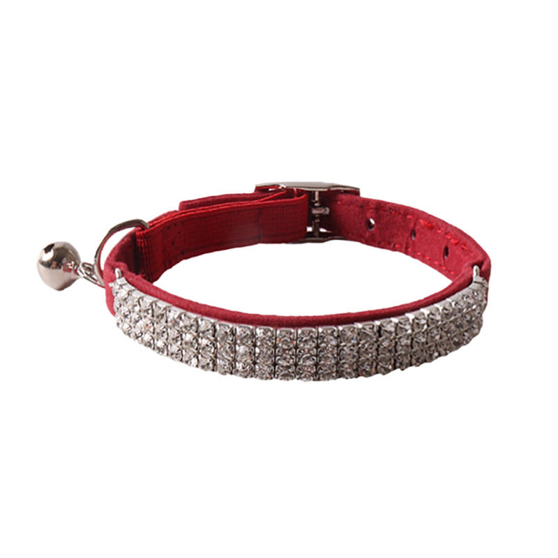 HKM-178003 Flannel Elastic Buckle Cat Collar - Available in Multiple Colors