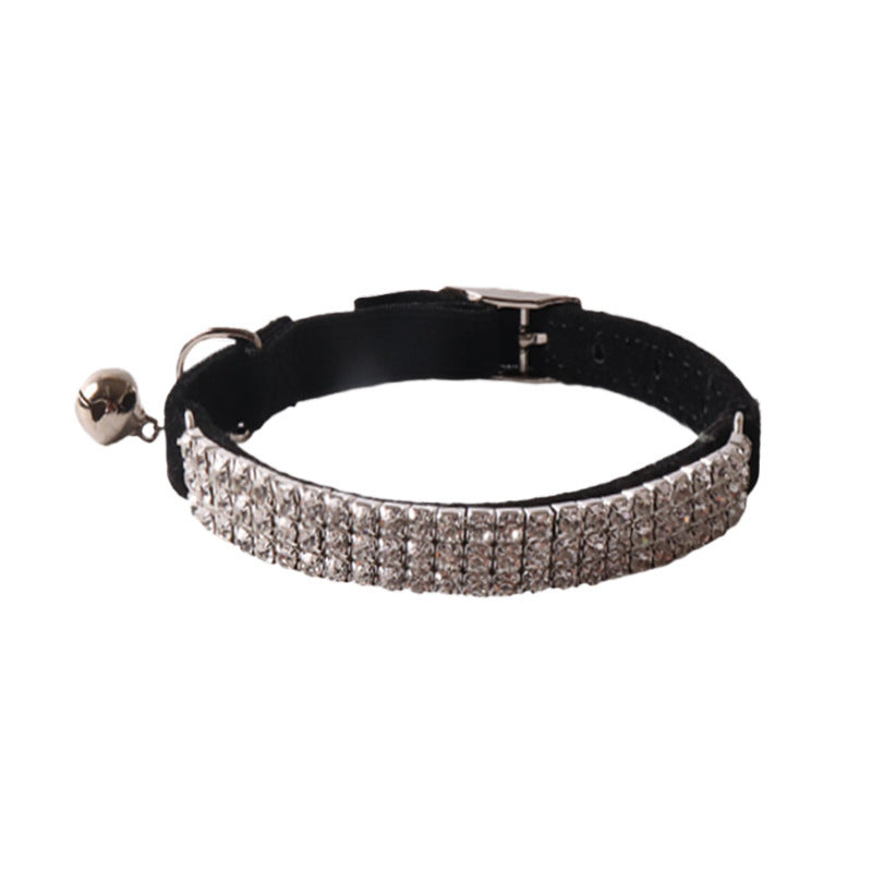 HKM-178003 Flannel Elastic Buckle Cat Collar - Available in Multiple Colors