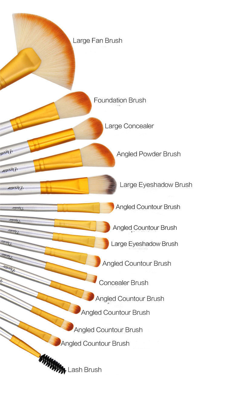 HKM-066899 32-Piece Professional Makeup Brush Set with Soft Fiber Wool Hair in Multiple Colors
