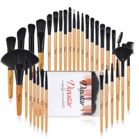 HKM-066899 32-Piece Professional Makeup Brush Set with Soft Fiber Wool Hair in Multiple Colors