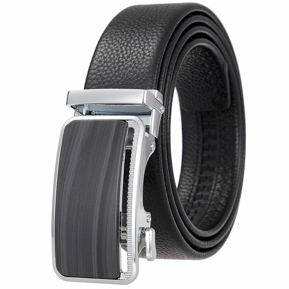 HKM-719251 Men's Cowhide Leather Belt - Model LY36-000011-5, Classic Style for Everyday Wear