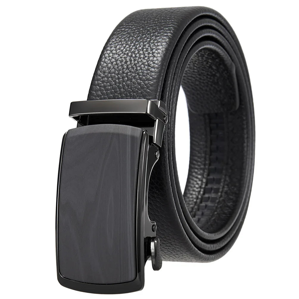HKM-719251 Men's Cowhide Leather Belt - Model LY36-000011-5, Classic Style for Everyday Wear