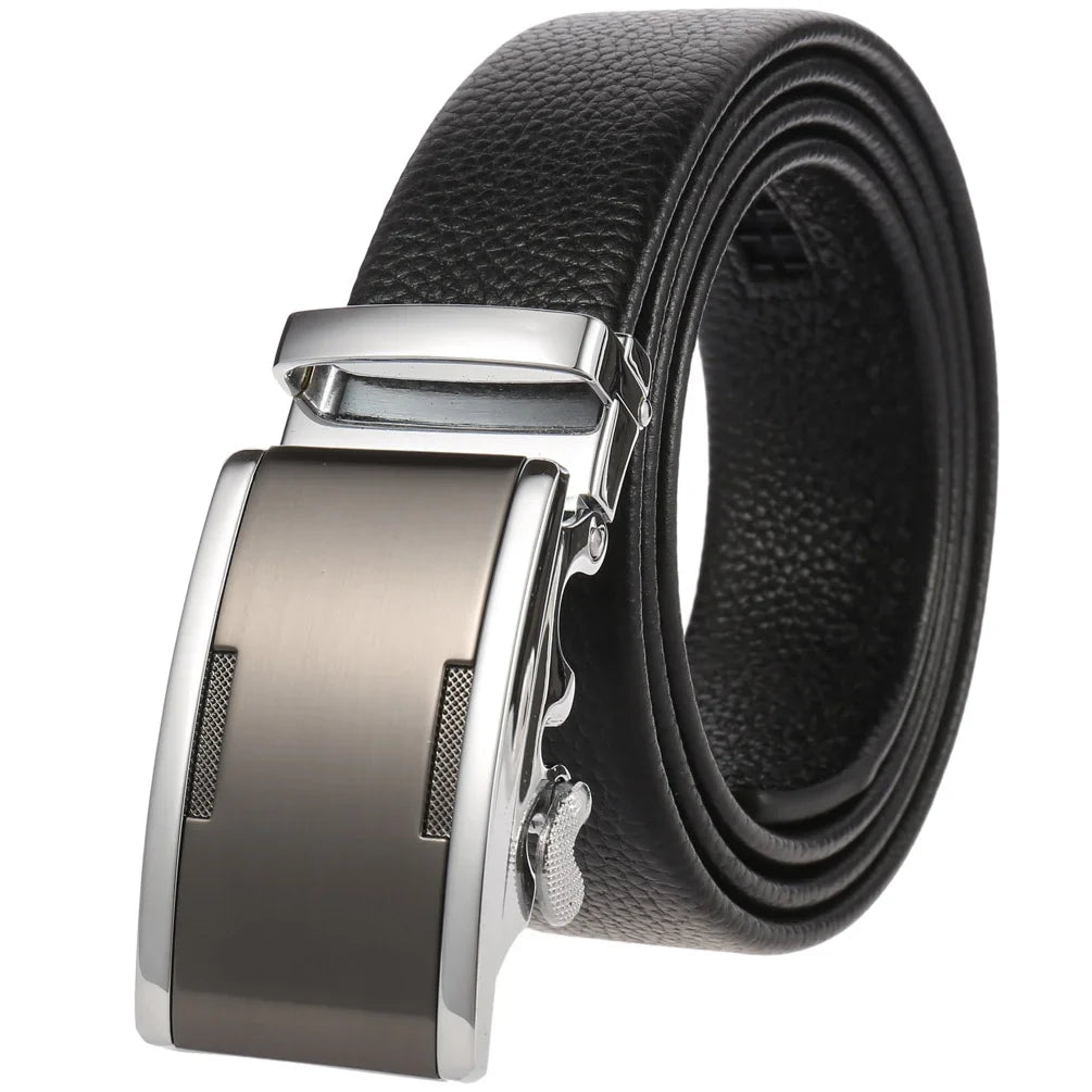 HKM-719251 Men's Cowhide Leather Belt - Model LY36-000011-5, Classic Style for Everyday Wear