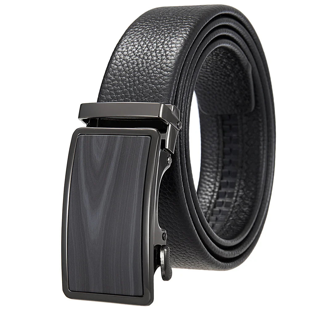 HKM-719251 Men's Cowhide Leather Belt - Model LY36-000011-5, Classic Style for Everyday Wear