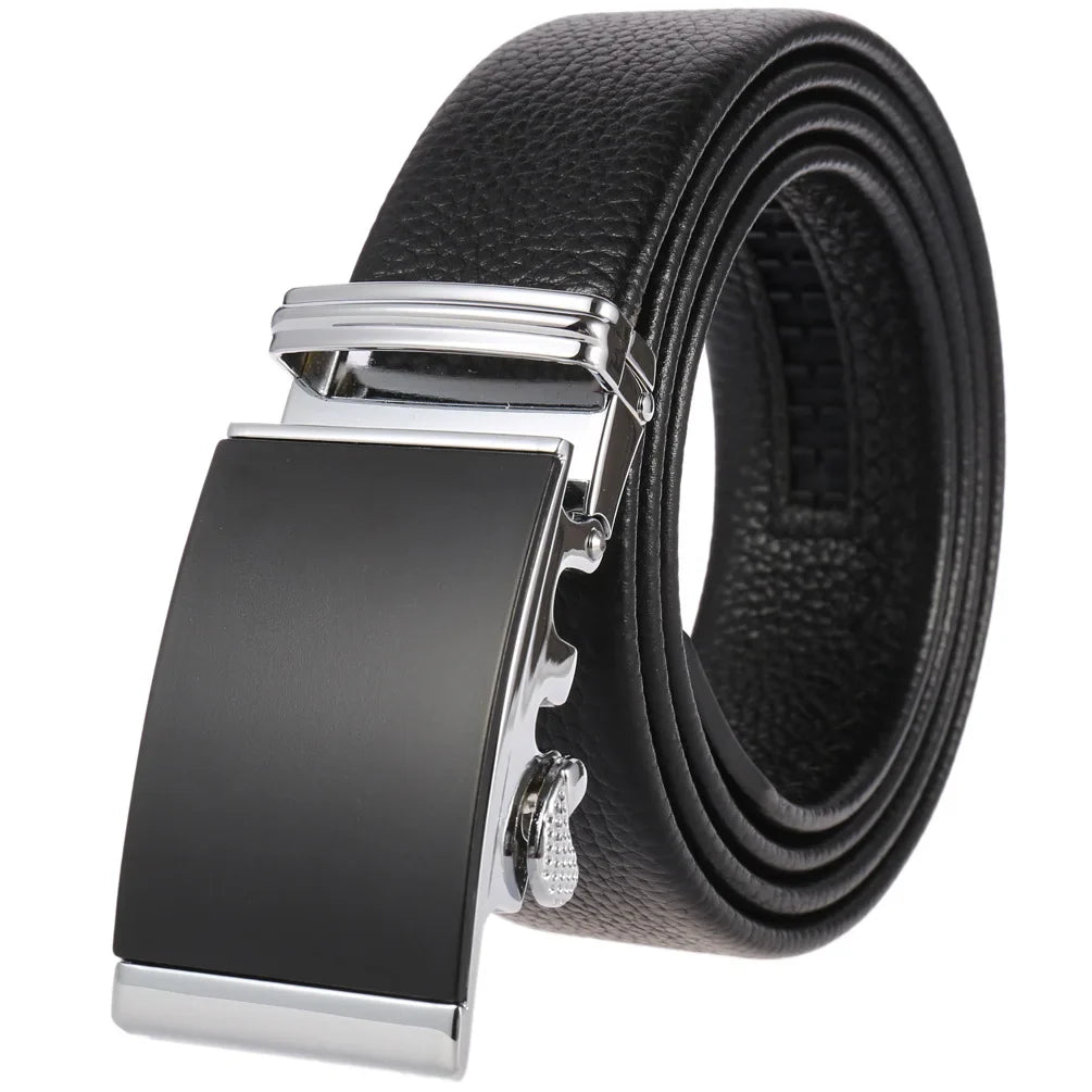 HKM-719251 Men's Cowhide Leather Belt - Model LY36-000011-5, Classic Style for Everyday Wear