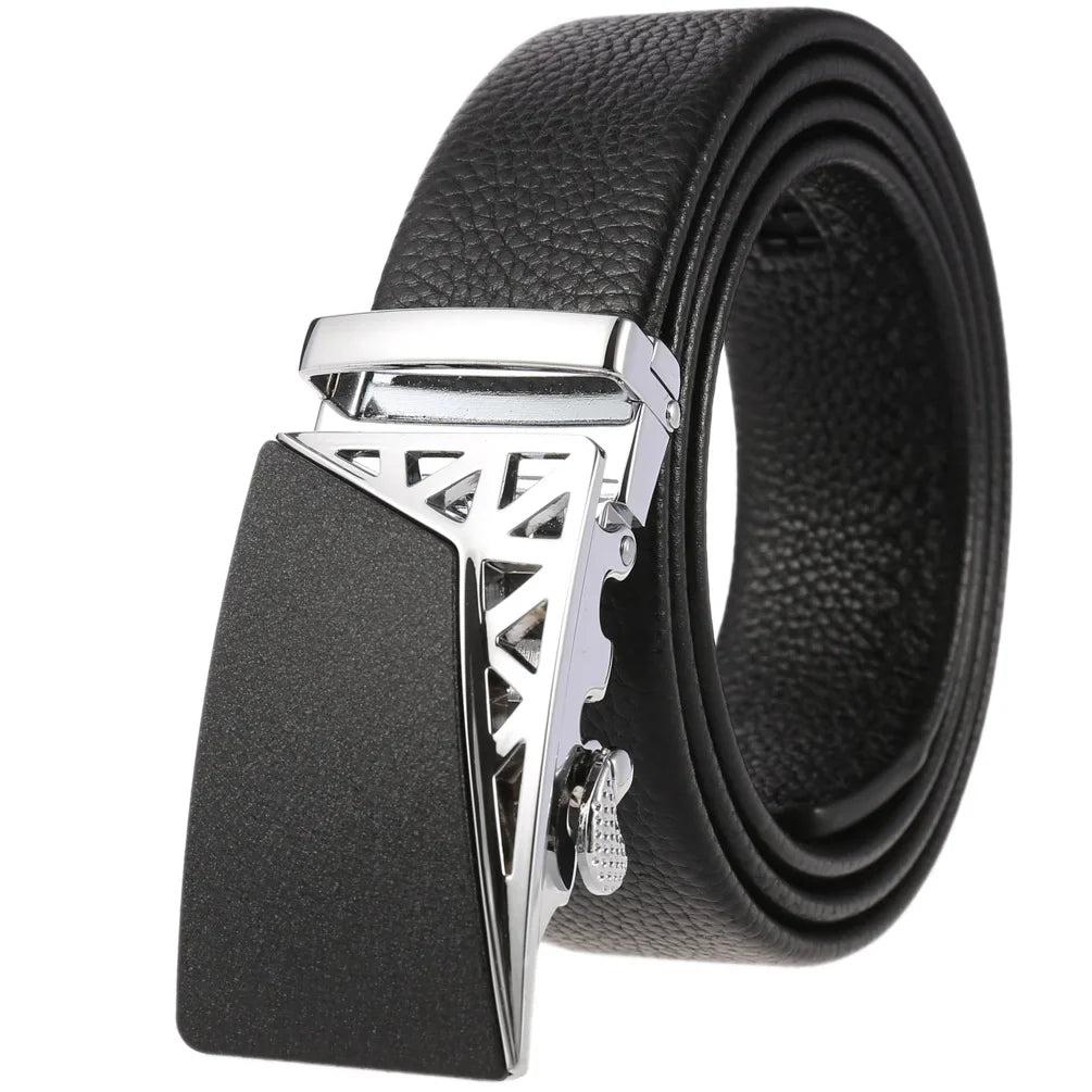 HKM-719251 Men's Cowhide Leather Belt - Model LY36-000011-5, Classic Style for Everyday Wear