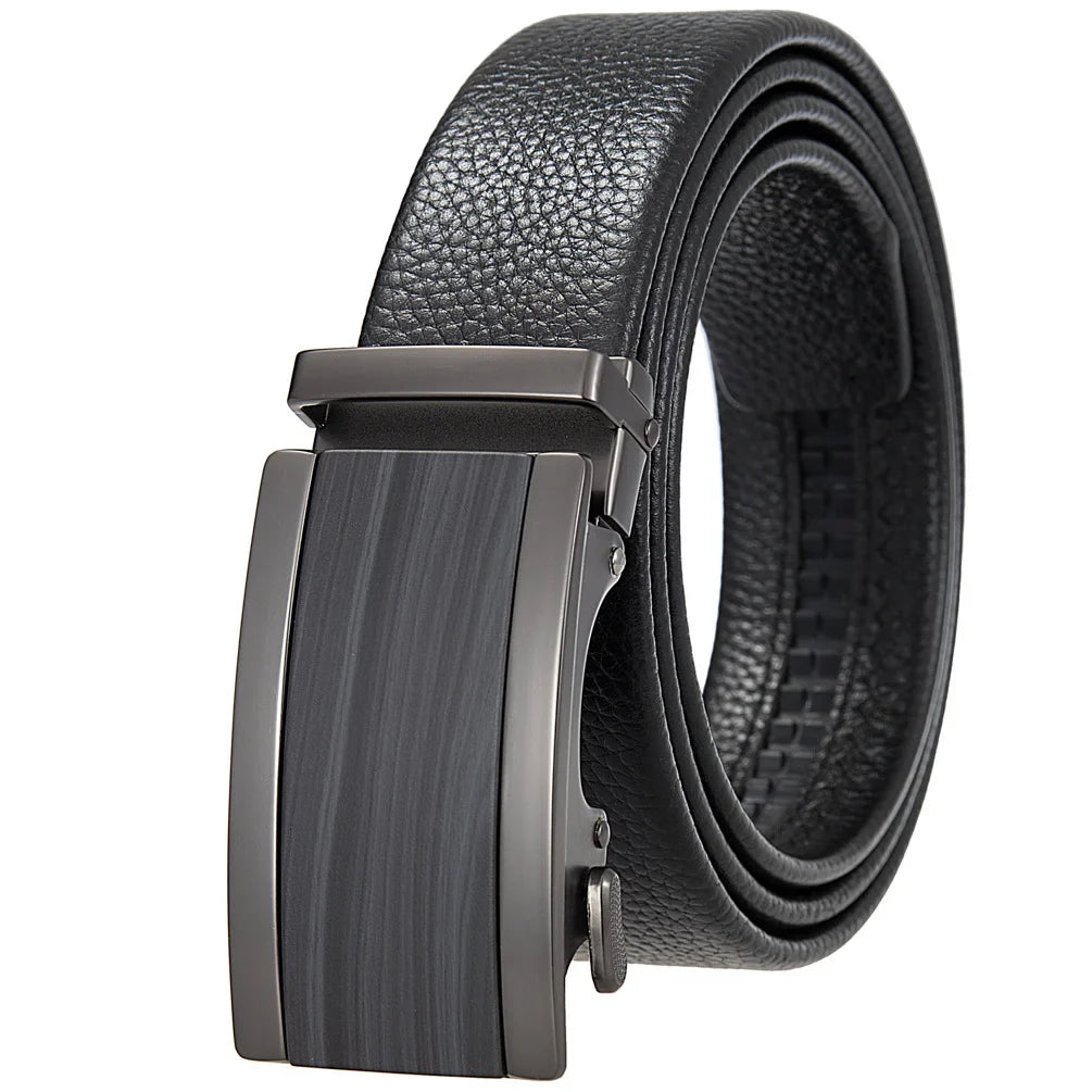 HKM-719251 Men's Cowhide Leather Belt - Model LY36-000011-5, Classic Style for Everyday Wear