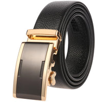 HKM-719251 Men's Cowhide Leather Belt - Model LY36-000011-5, Classic Style for Everyday Wear