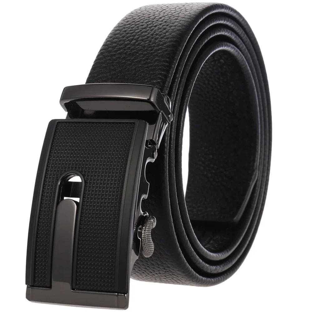 HKM-719251 Men's Cowhide Leather Belt - Model LY36-000011-5, Classic Style for Everyday Wear
