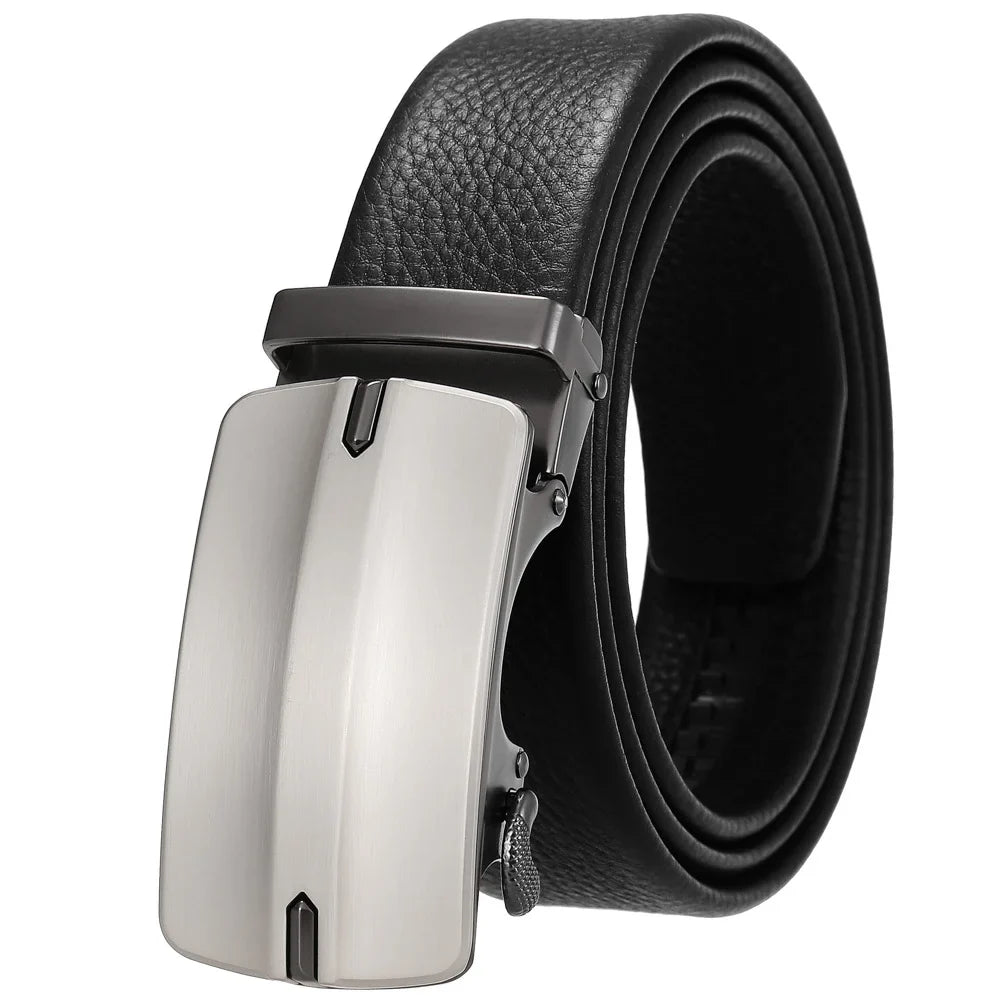 HKM-719251 Men's Cowhide Leather Belt - Model LY36-000011-5, Classic Style for Everyday Wear