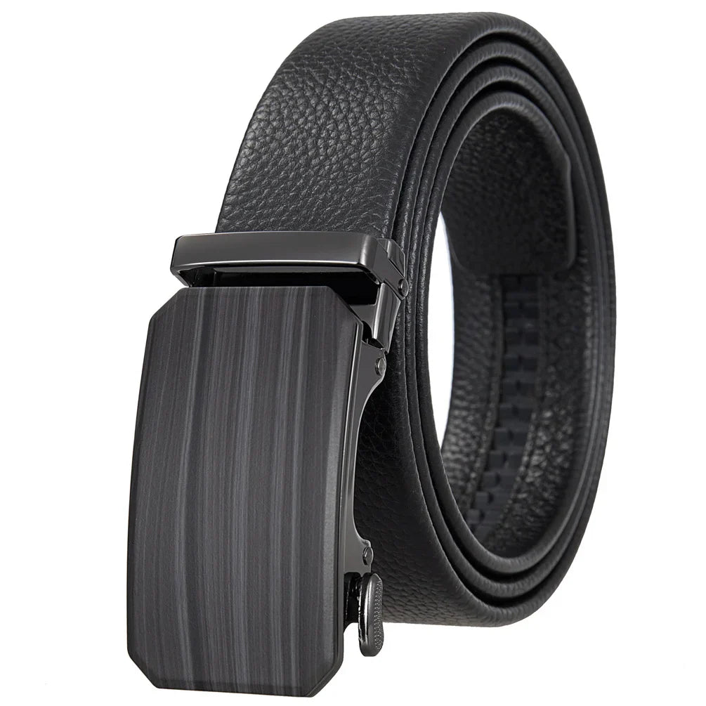 HKM-719251 Men's Cowhide Leather Belt - Model LY36-000011-5, Classic Style for Everyday Wear