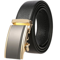 HKM-719251 Men's Cowhide Leather Belt - Model LY36-000011-5, Classic Style for Everyday Wear