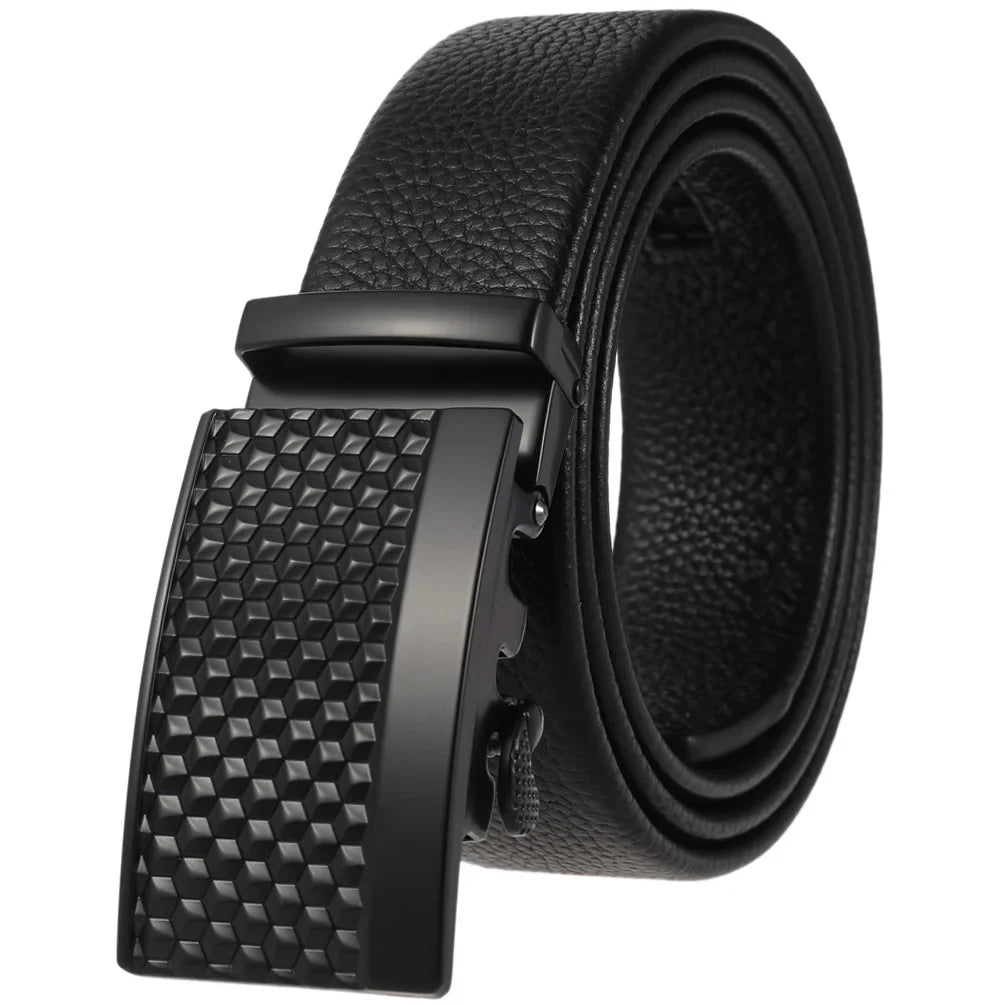 HKM-719251 Men's Cowhide Leather Belt - Model LY36-000011-5, Classic Style for Everyday Wear