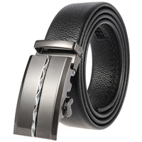HKM-719251 Men's Cowhide Leather Belt - Model LY36-000011-5, Classic Style for Everyday Wear