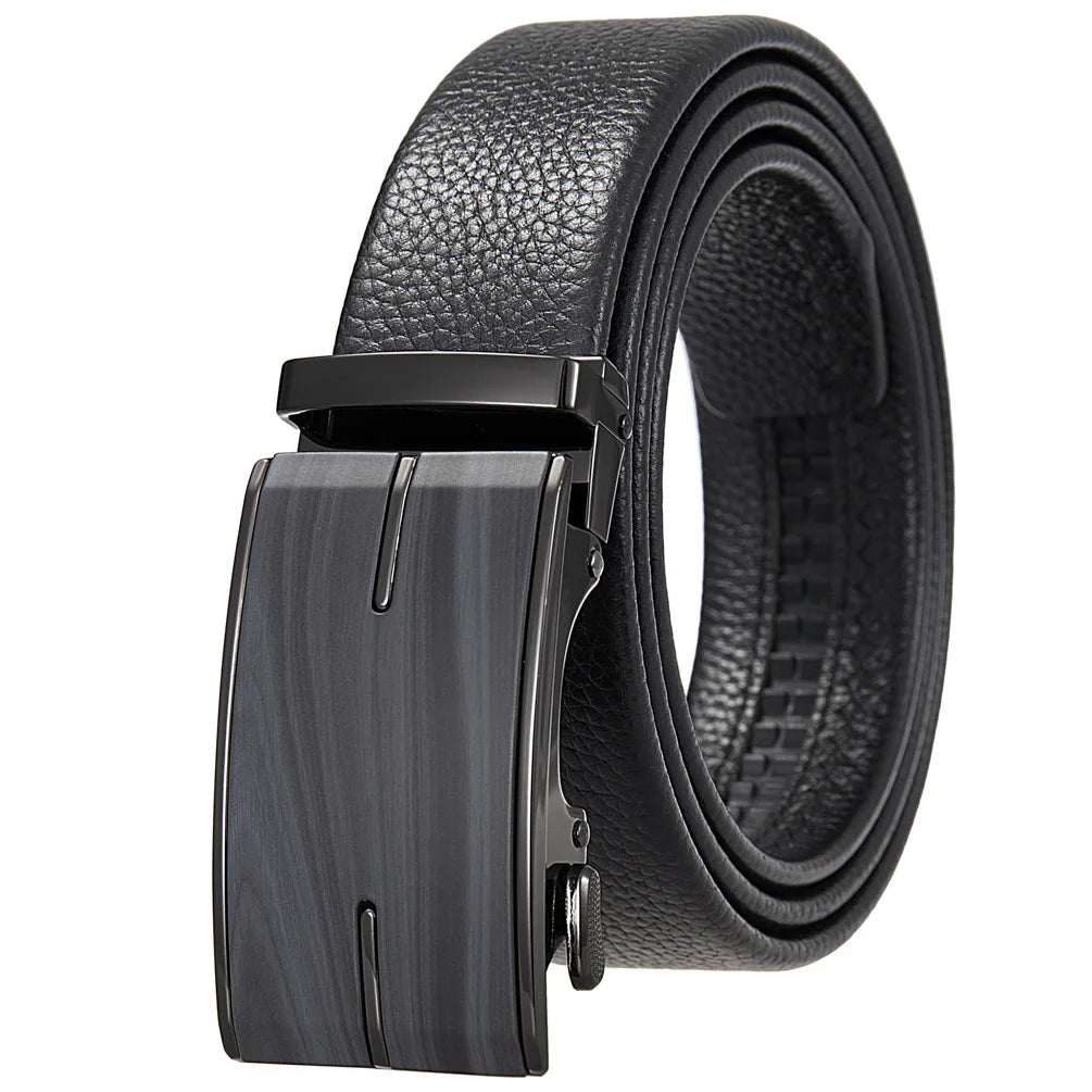 HKM-719251 Men's Cowhide Leather Belt - Model LY36-000011-5, Classic Style for Everyday Wear