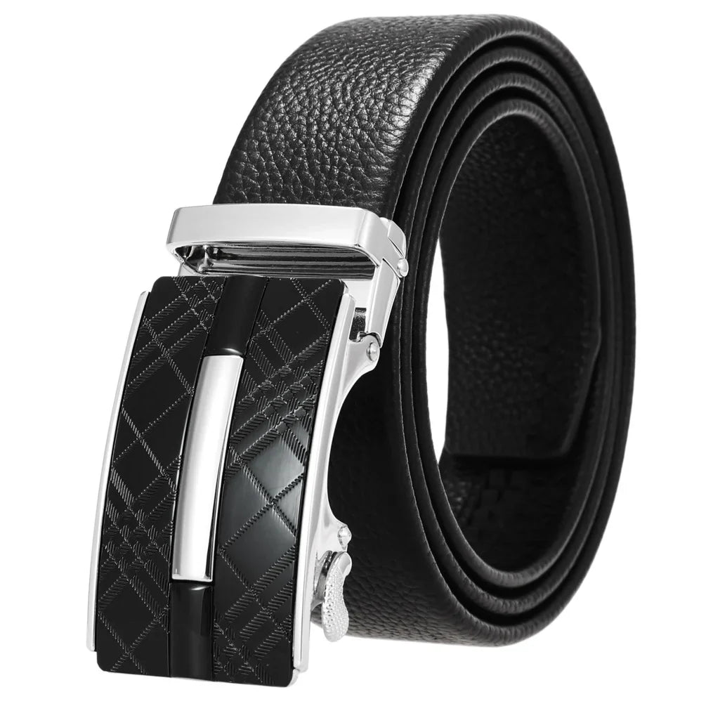HKM-719251 Men's Cowhide Leather Belt - Model LY36-000011-5, Classic Style for Everyday Wear