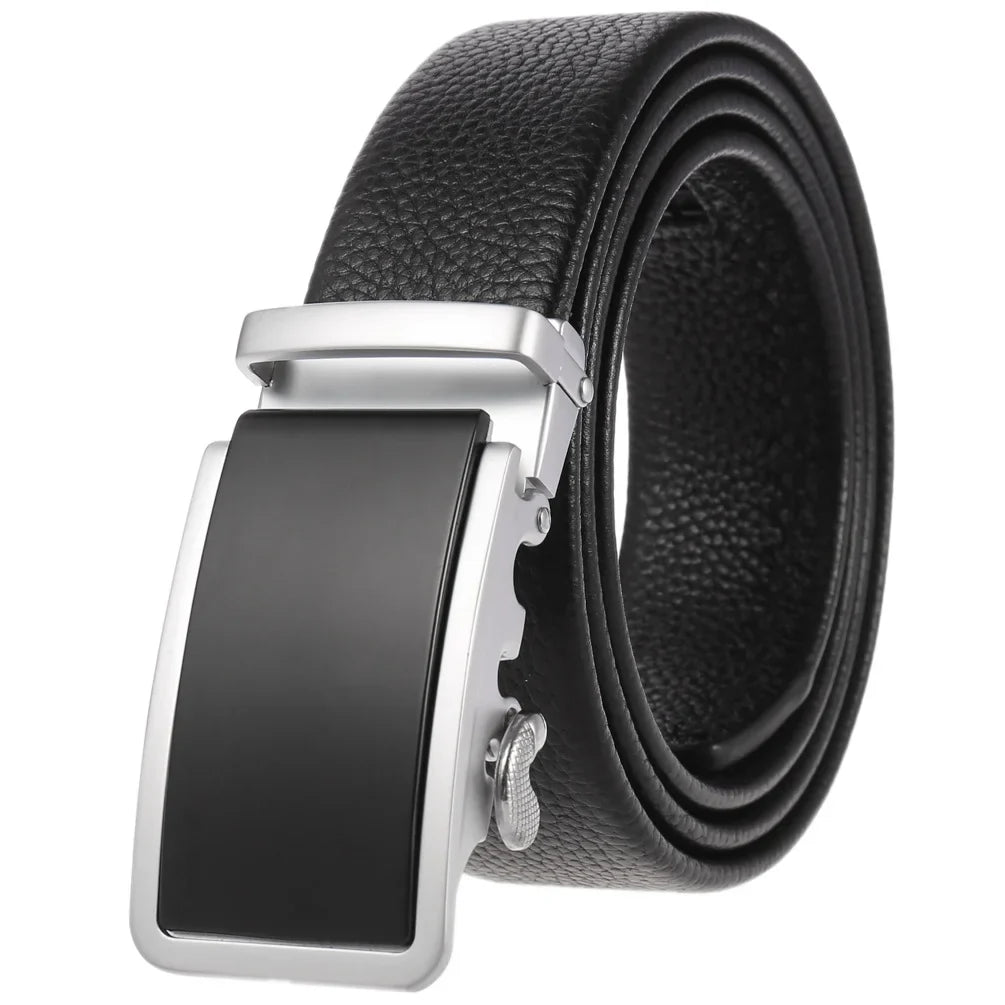 HKM-719251 Men's Cowhide Leather Belt - Model LY36-000011-5, Classic Style for Everyday Wear